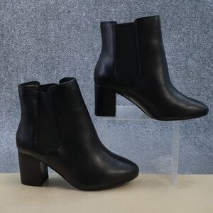 JustFab Classic Black Heeled Boots